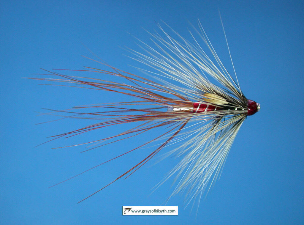 Curry's Red Irish Shrimp Fly tube fly variant