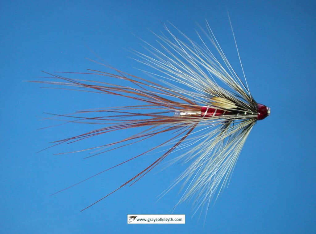 Curry's Red Irish Shrimp Fly tube fly variant