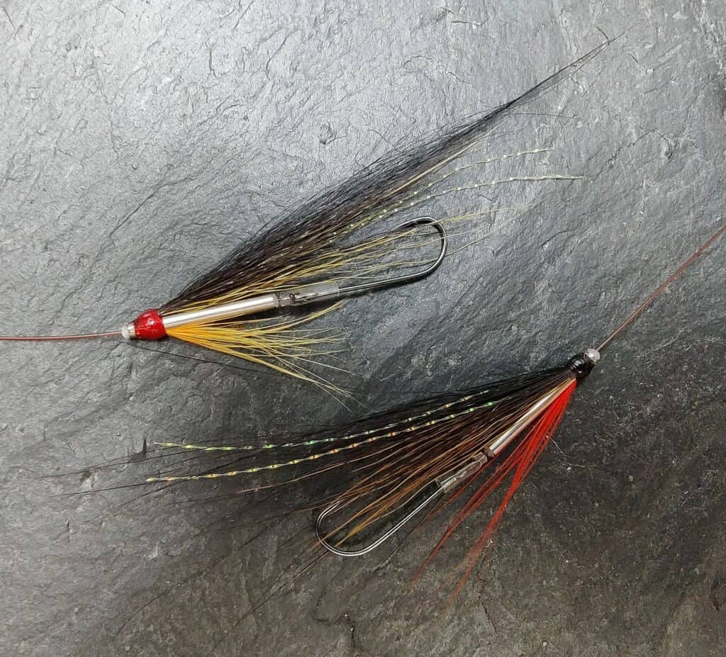 Slim salmon tube flies